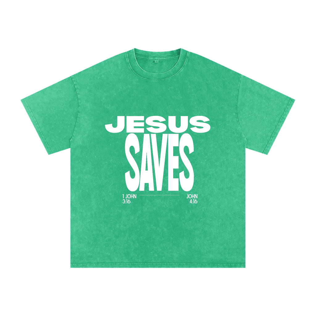 Jesus Saves - Oversized - Cotton T-Shirt