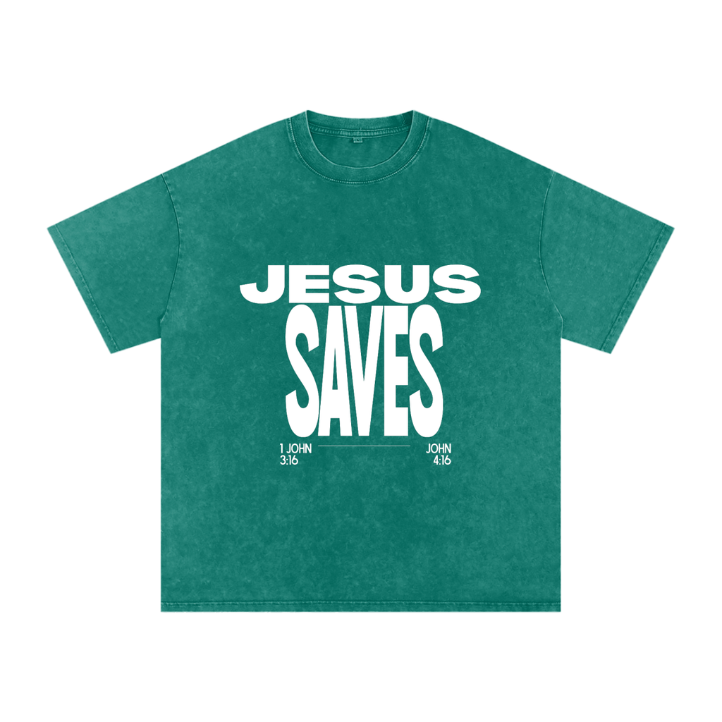 Jesus Saves - Oversized - Cotton T-Shirt