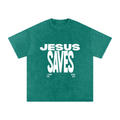 Jesus Saves - Oversized - Cotton T-Shirt