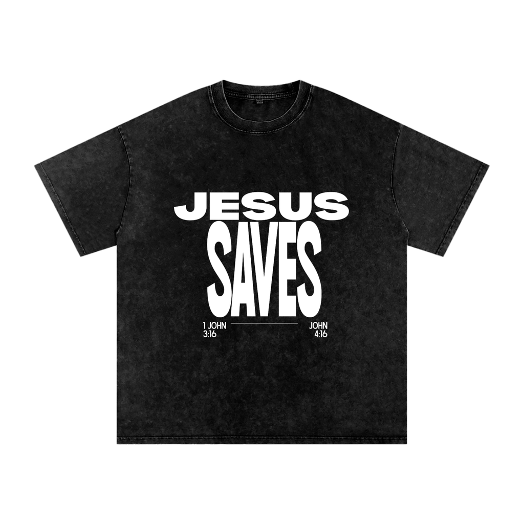 Jesus Saves - Oversized - Cotton T-Shirt