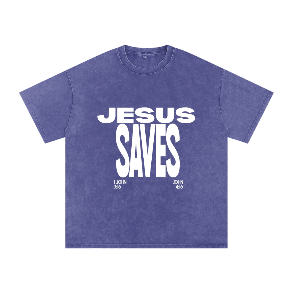 Jesus Saves - Oversized - Cotton T-Shirt