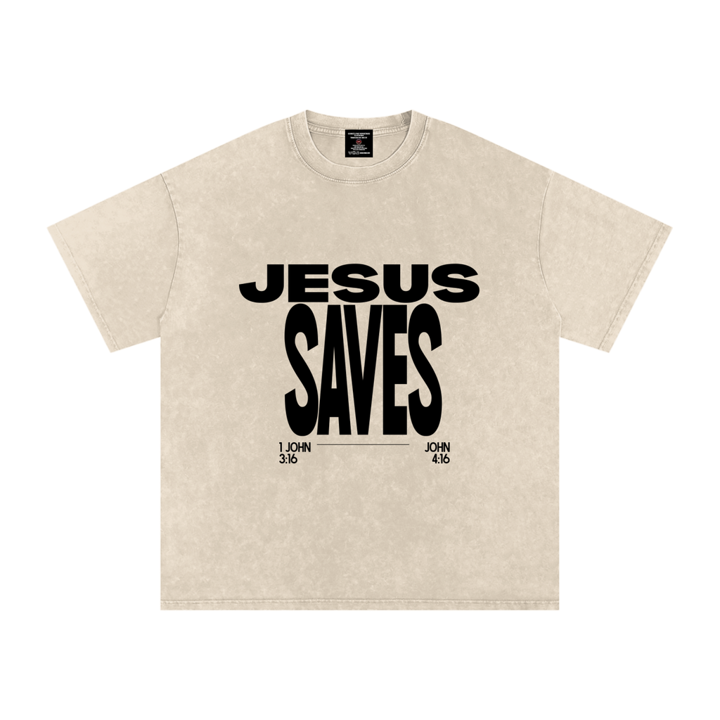 Jesus Saves - Oversized - Cotton T-Shirt